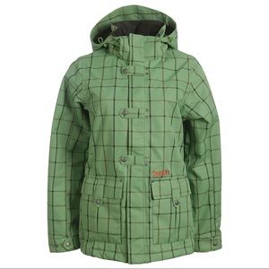 Burton Ski/Snowboard Jacket in Kelly Green Plaid